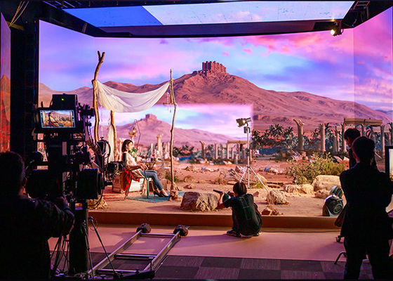 7680Hz Flimmaking 사실상 스튜디오 경량 XR Hd는 영상 벽 P1.95 P2.6 P2.5를 지도했습니다