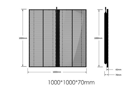 높은 광도 실내 옥외 SMD P2.84 P20 풀 컬러 영상 벽 유리제 LED 메시