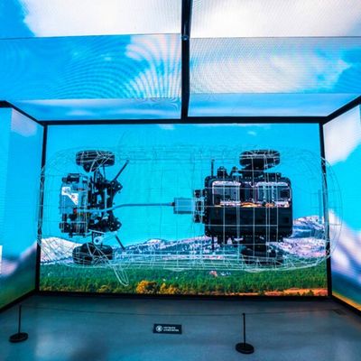 가상 3840hz 3D Immersive 구부려진 LED 영상 벽 P1.57 P1.87 P2