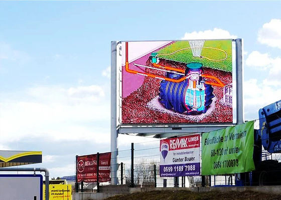 아웃도어 P10mm 고정 설치 800x1200mm은 외부 거리 LED 디스플레이를 위한 알루미늄 내각 LED 디스플레이를 방수 처리합니다