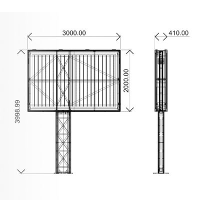 쉽게 설치 p6 화면 표지 표지 외관 고속도로 전자 디지털 광고 패널 LED 광고판 표시