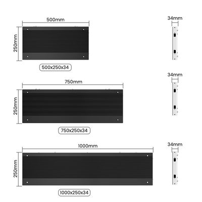 알루미늄 캐비닛 실내 LED 화면 P1.56 P1.95 P2.5 P2.6 P2.9 P3.91, 500x250/750x250/1000x250mm 전시 및 소매 디스플레이
