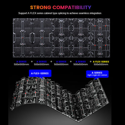 P3.91 50/60hz 프레임 변화 주파수와 ge 800cd/m2 밝기로 스테이지 렌터 LED 디스플레이