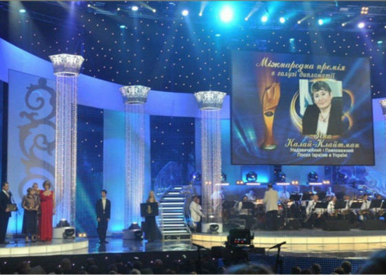 매우 광도 LED 스크린 단계 배경막 가동 가능한 LED 커튼 전시 P4.8mm