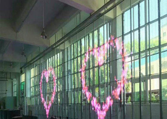 P15 투명한 발광 다이오드 표시 공간 풀 컬러 SMD3528 에너지 절약 65746 Dos/Sqm