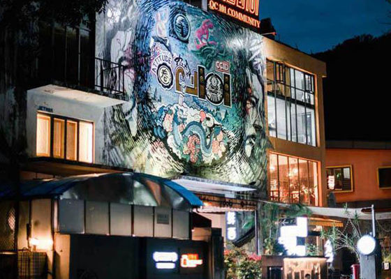 높은 광도 투명한 발광 다이오드 표시 영상 벽 10mm 화소 피치 5000밤