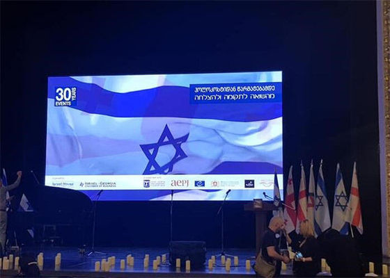 실내 광고 전시 900 밤 광도 LED 단계 배경막 스크린